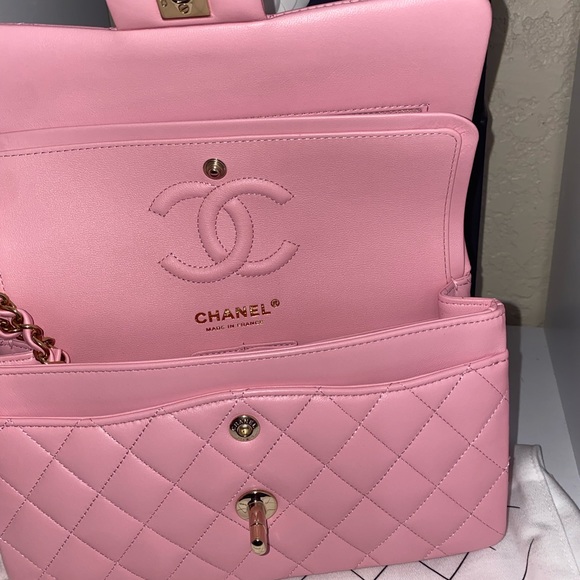 RARE NIB CHANEL CLASSIC DOUBLE FLAP PINK - Picture 6 of 17